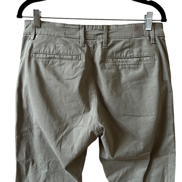 Ag Adriano Goldschmied Lux Khaki Tailored Trousers Mens Straight Leg Lt Green 31 - Picture 6 of 11